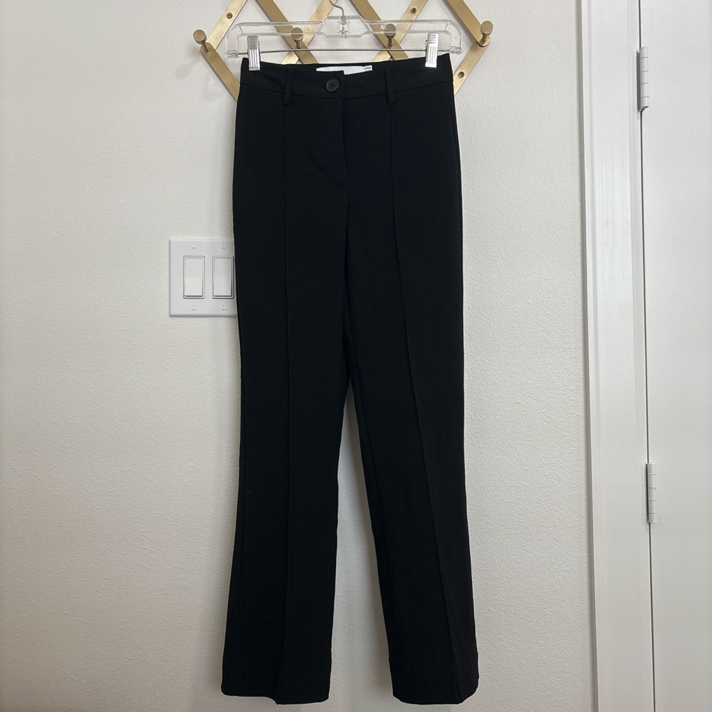 Bershka Black Straight Leg Women's Pants